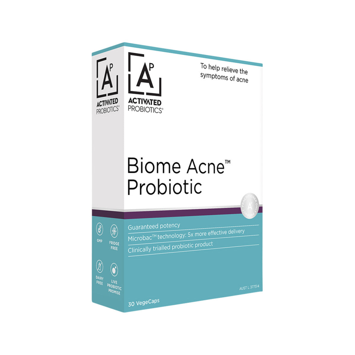 image of Activated Probiotics Biome Acne Probiotic 30vc on white background