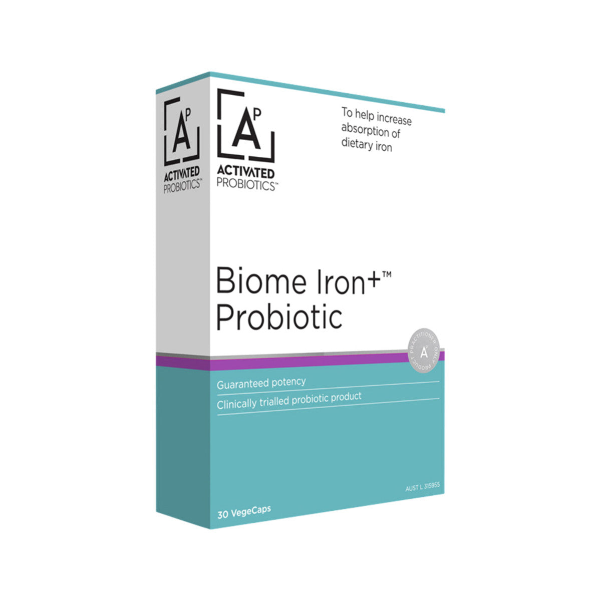 image of Activated Probiotics Biome Iron+ Probiotic 30vc on white background