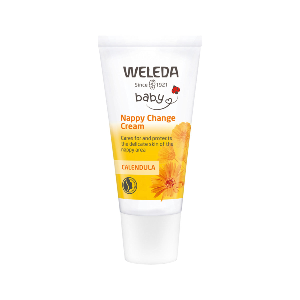 image of Weleda Baby Nappy Change Cream Calendula 30ml on white backgrouind