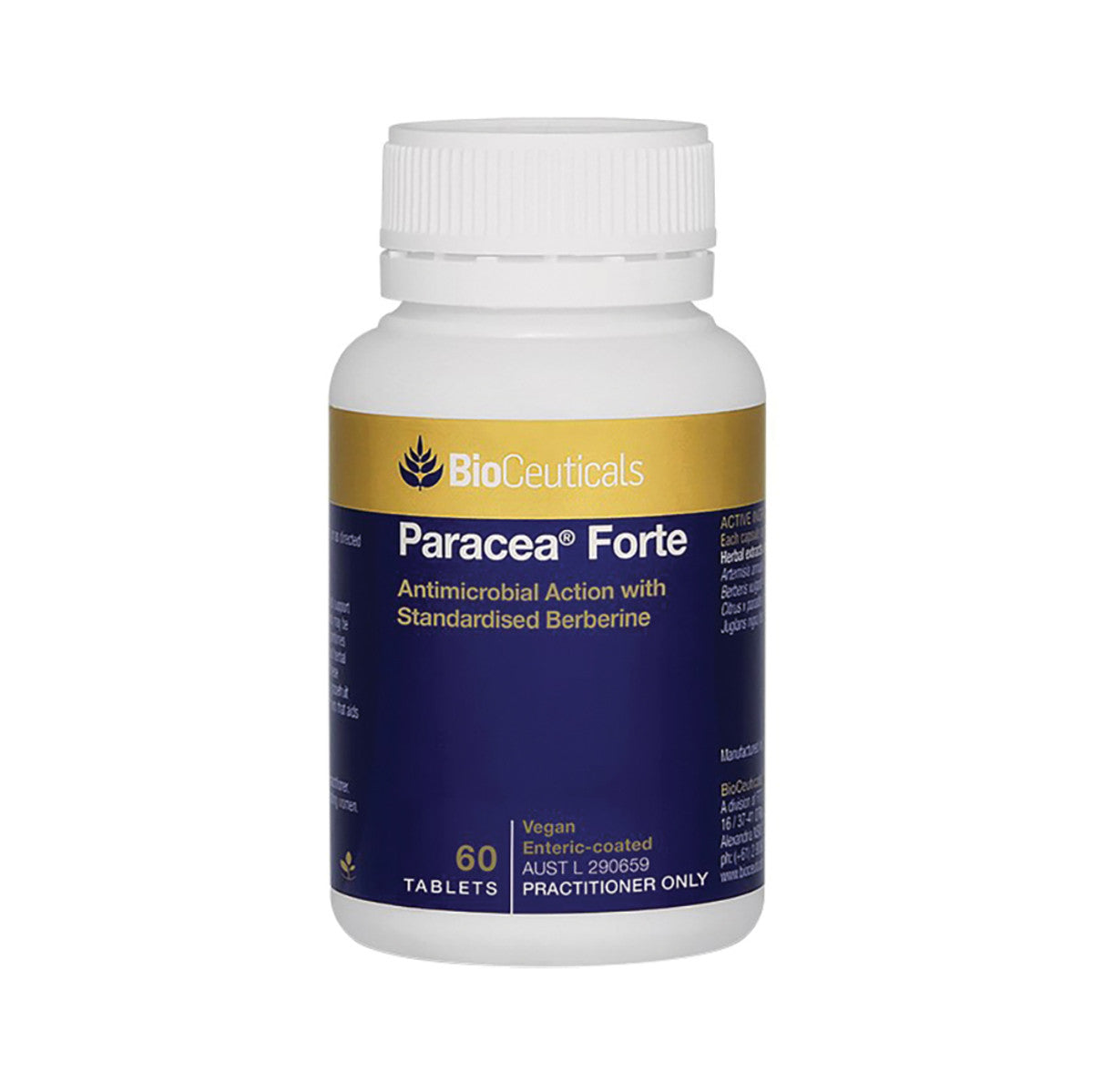 image of BioCeuticals Paracea Forte 60t oin white background 