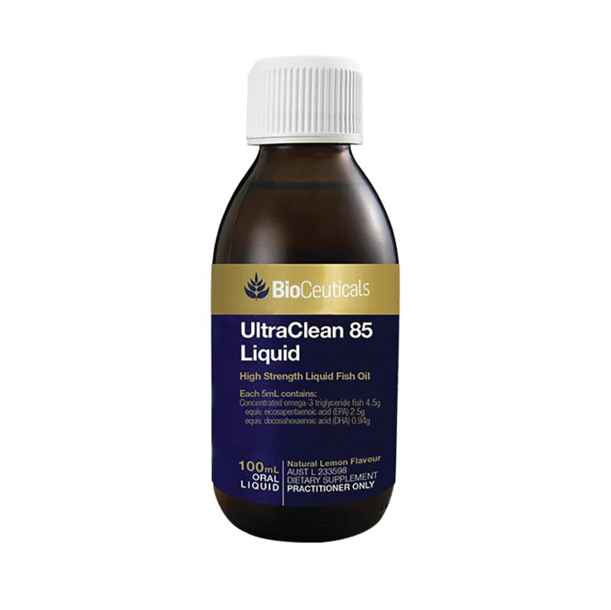 image of BioCeuticals UltraClean 85 Liquid 100ml on white background 