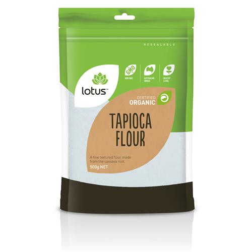 image of Lotus Organic Tapioca Flour 500g on white background