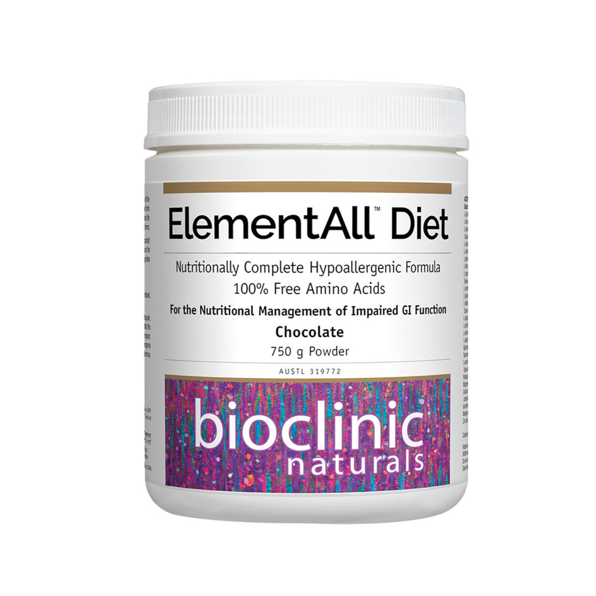Image of  Bioclinic Naturals ElementAll Diet Chocolate 750g Powder on white background