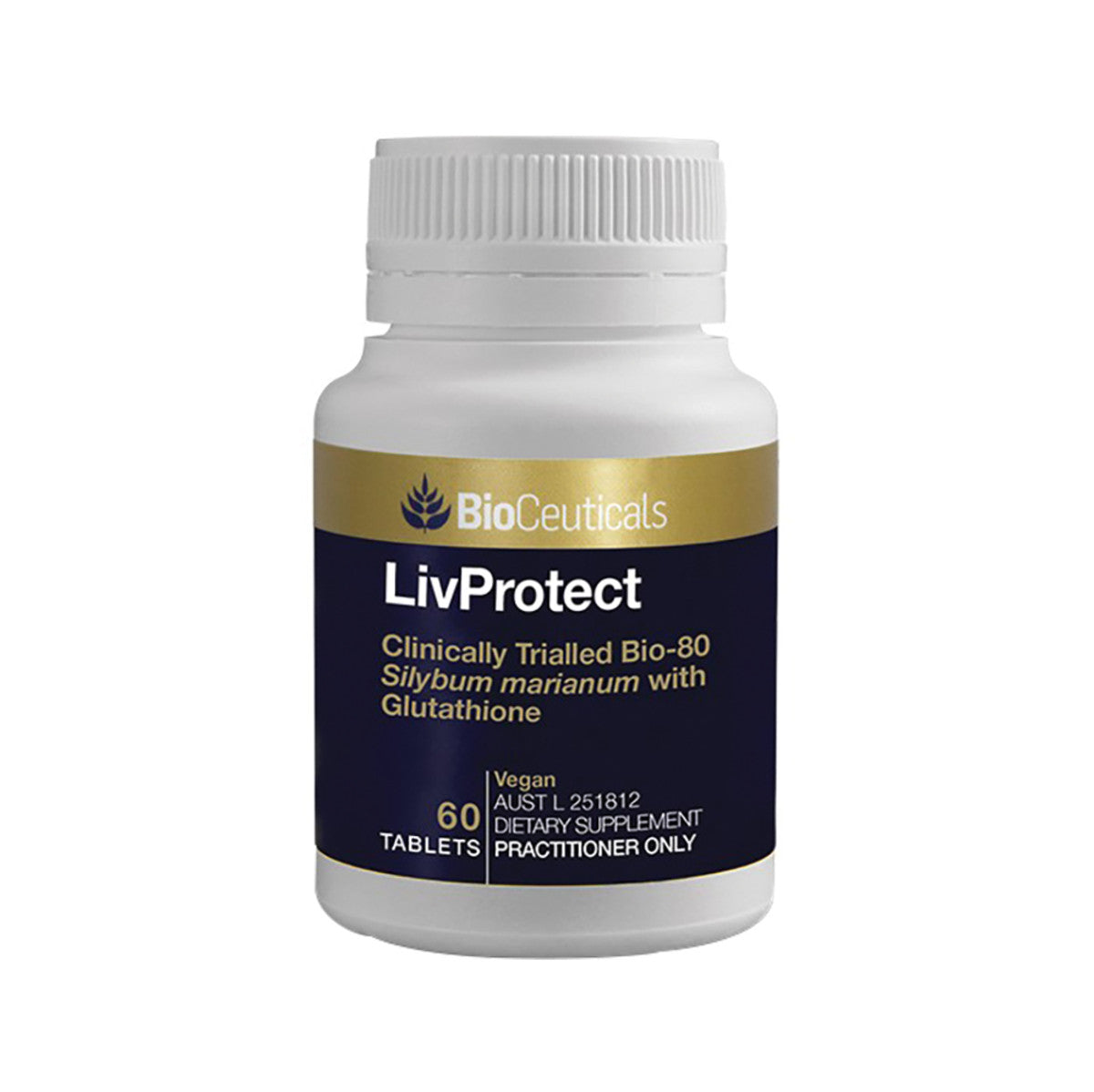 image of BioCeuticals LivProtect 60t on white background 