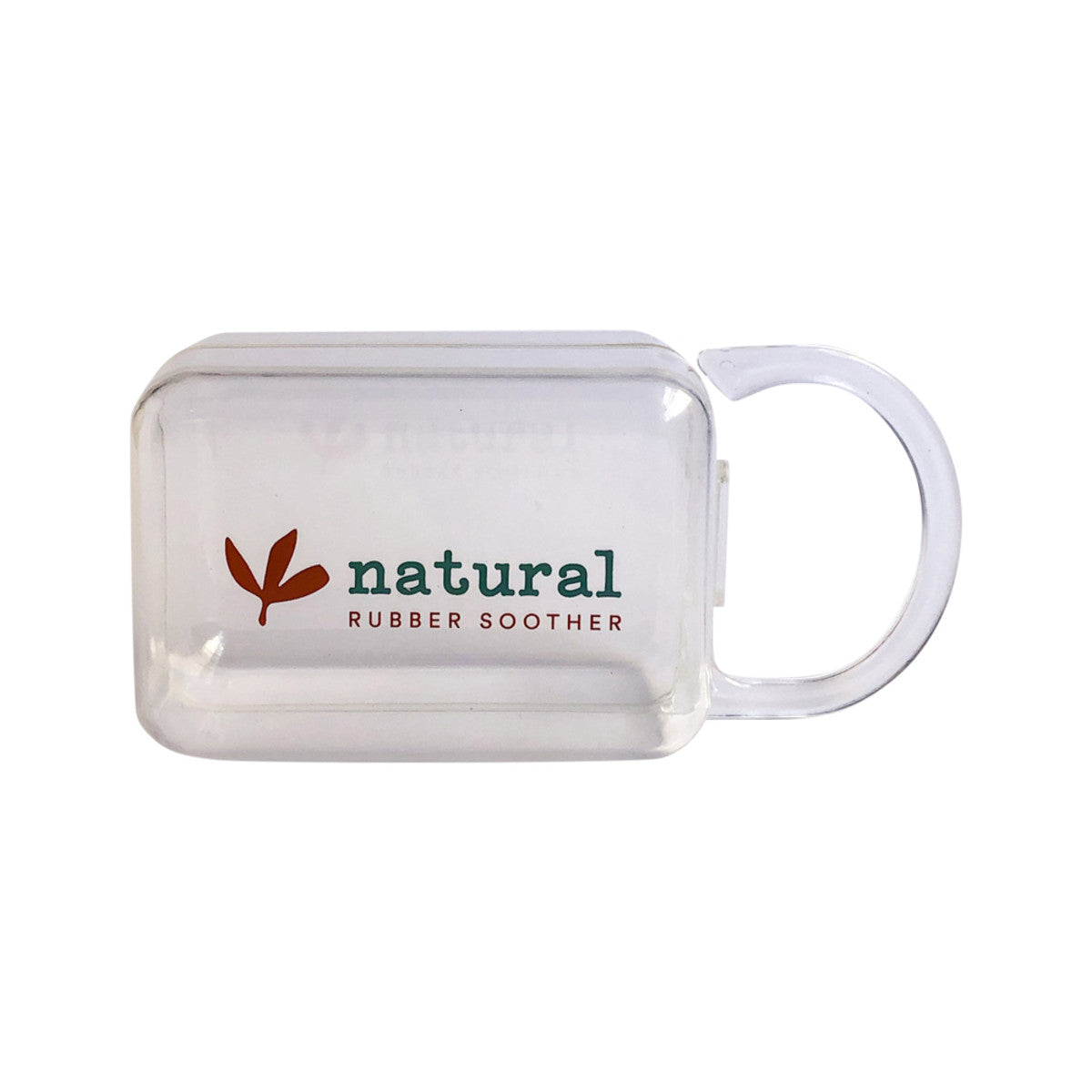 image of Natural Rubber Soother Empty Reusable Storer on white background
