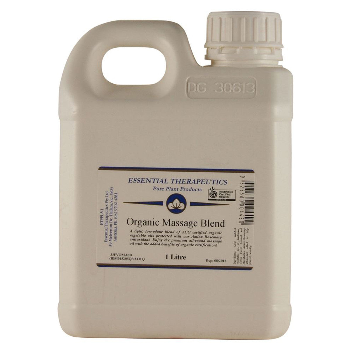 image of Essential Therapeutics Organic Massage Blend 1 litre on white background