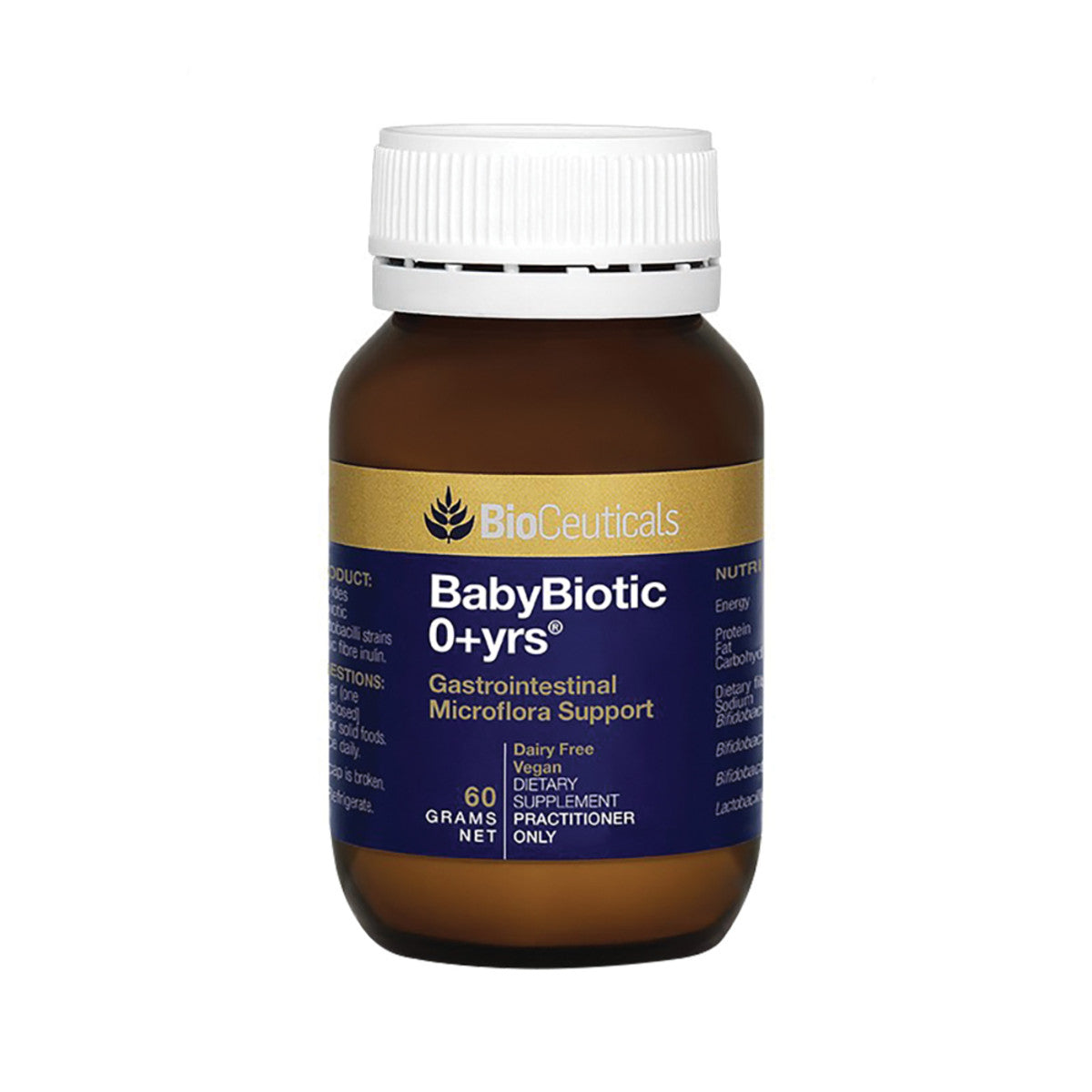 image of BioCeuticals BabyBiotic 0+yrs 60g on white background