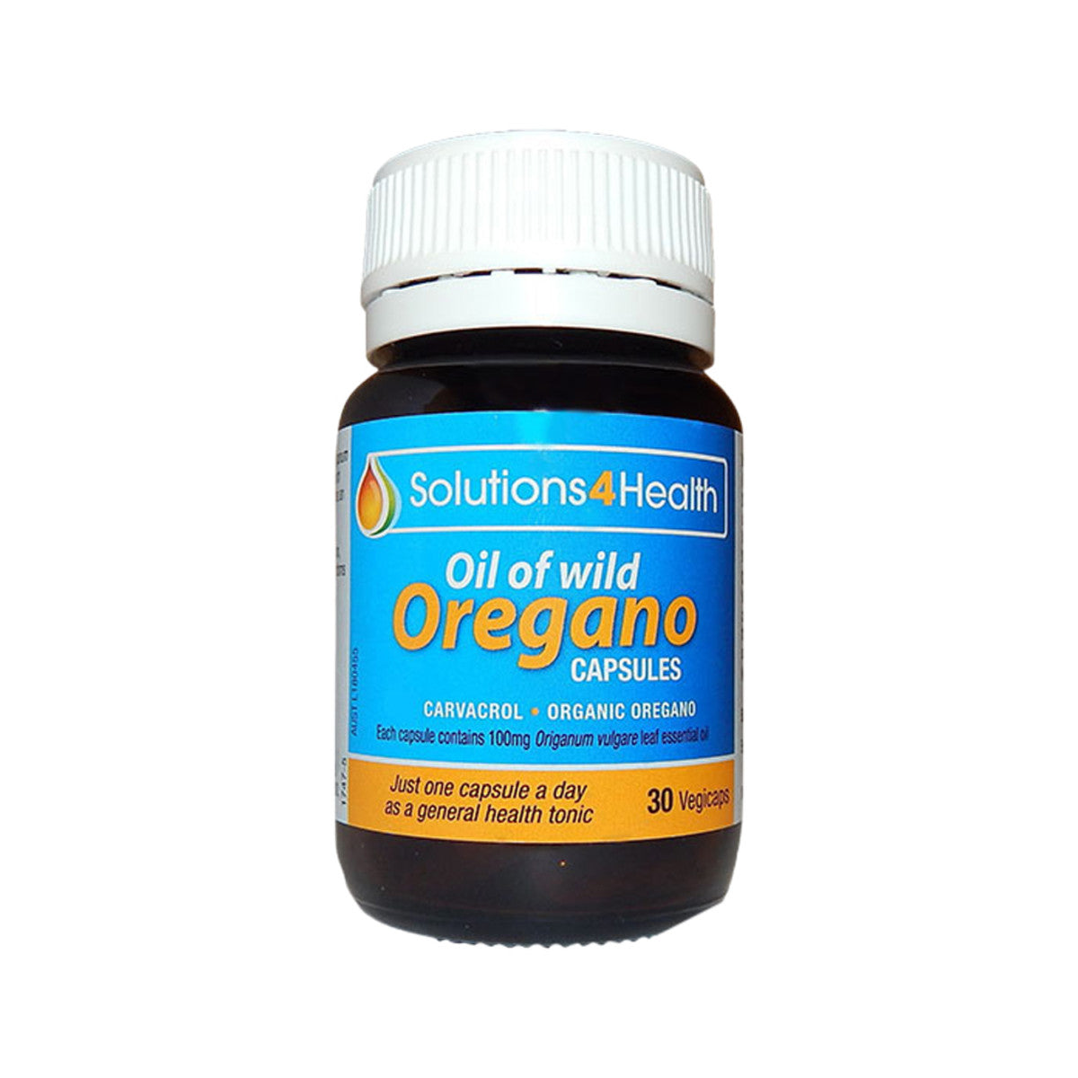 image of Solutions 4 Health Oil of Wild Oregano Capsules 30vc on white background