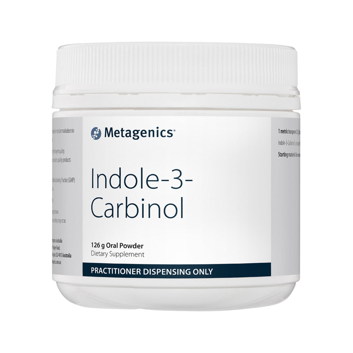 image of Metagenics Indole-3-Carbinol 126g on white background