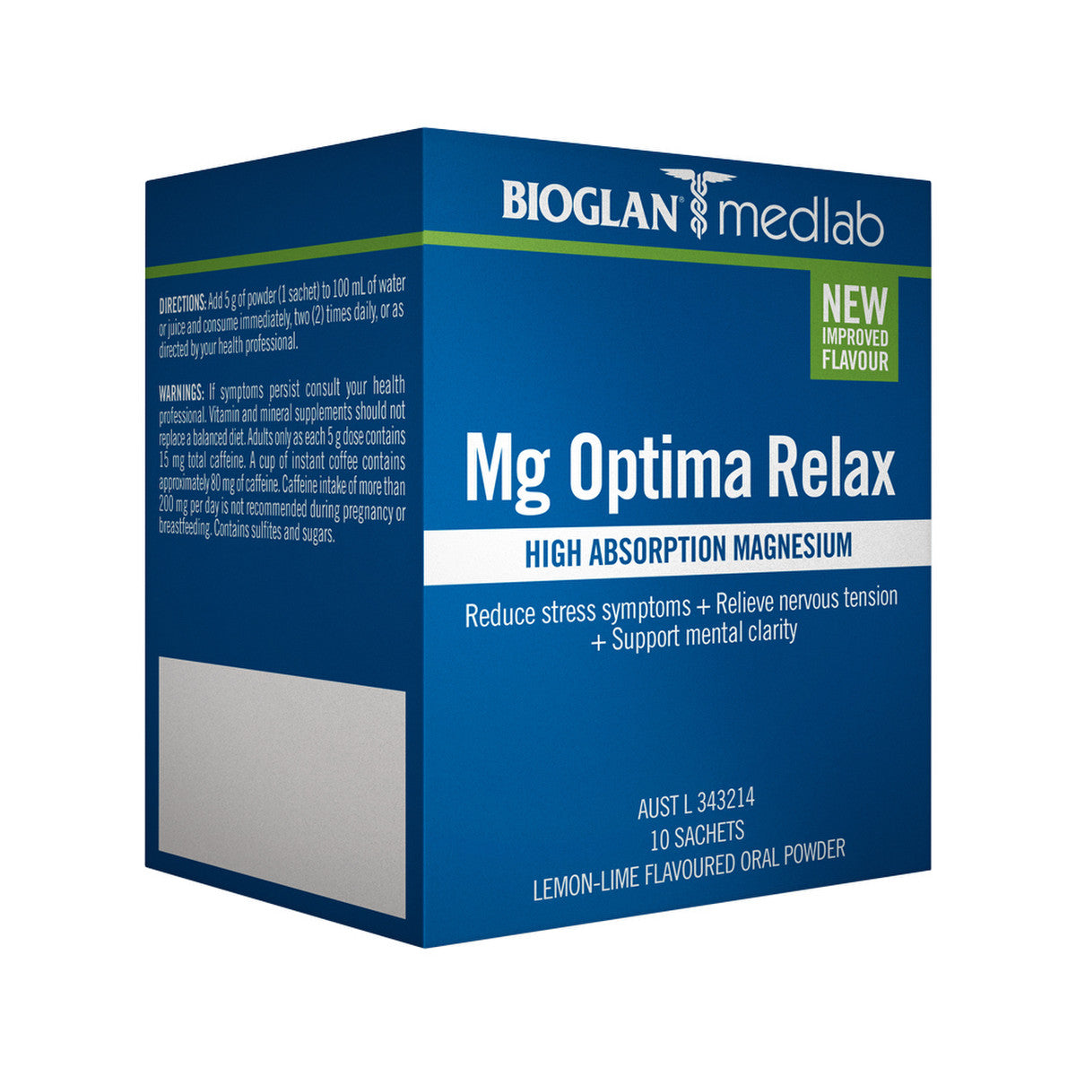 Bioglan Medlab Mg Optima Relax Lemon Lime
