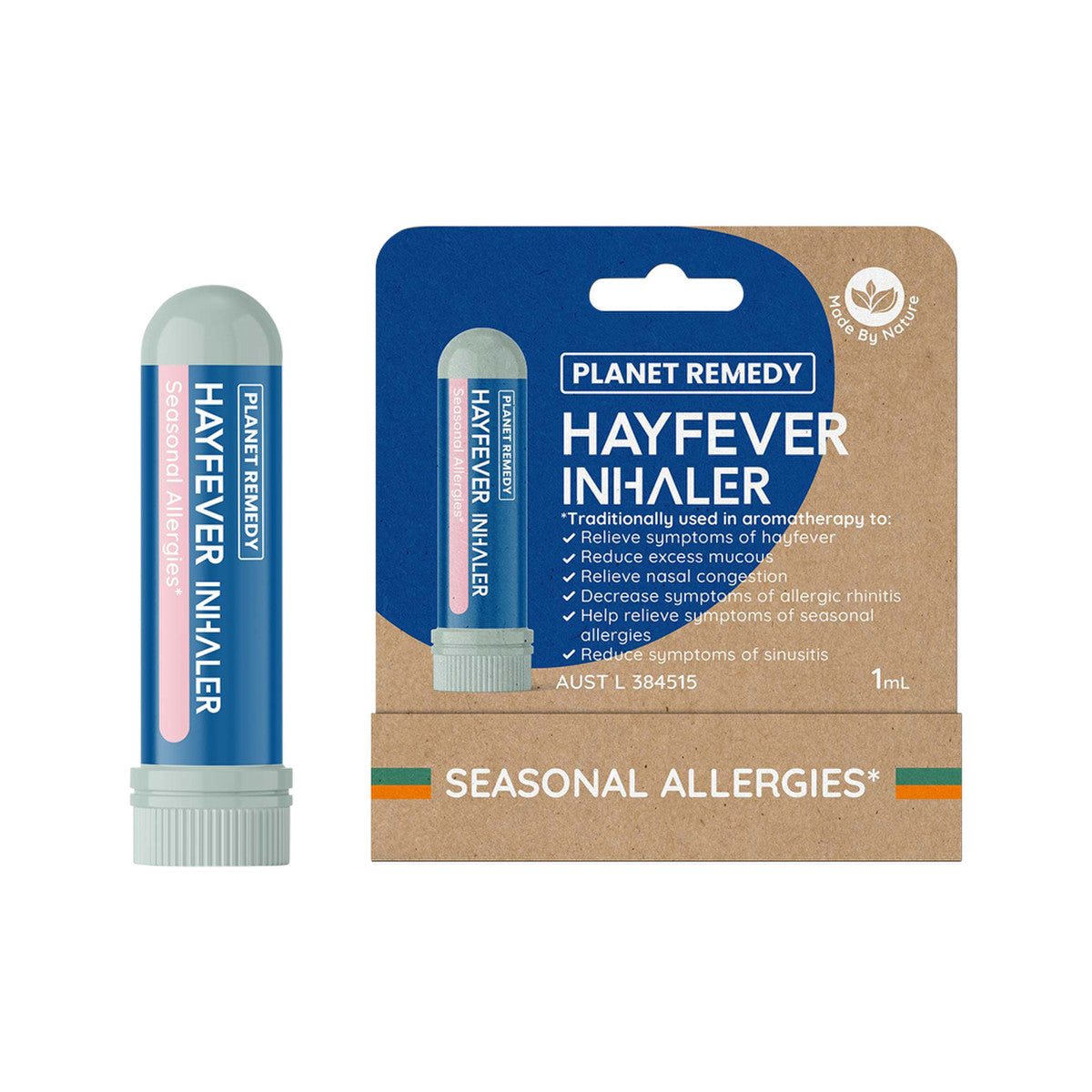 image of Planet Remedy Hayfever Inhaler 1ml on white background
