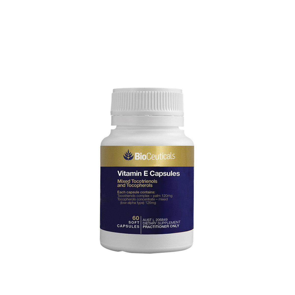 image of BioCeuticals Vitamin E Capsules 60c on white background 