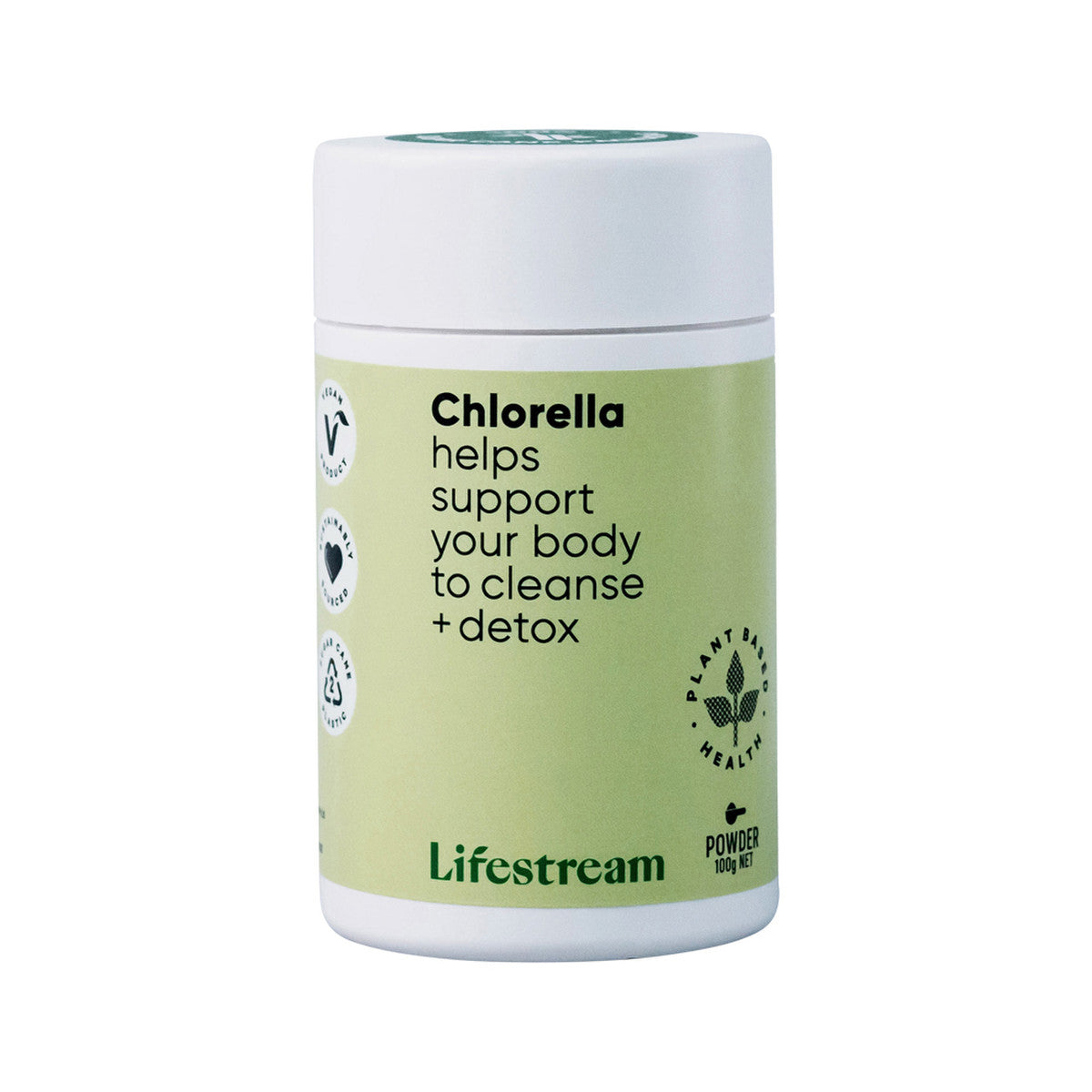 Image of Lifestream Chlorella Powder 100g on white background