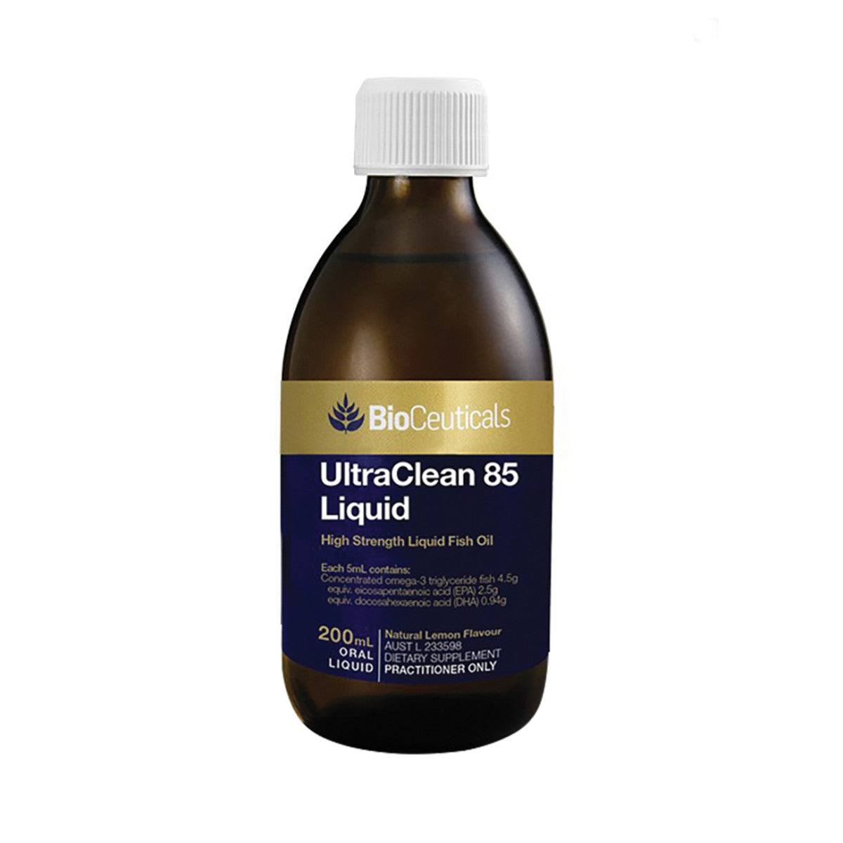 image of BioCeuticals UltraClean 85 Liquid 200ml on white background 