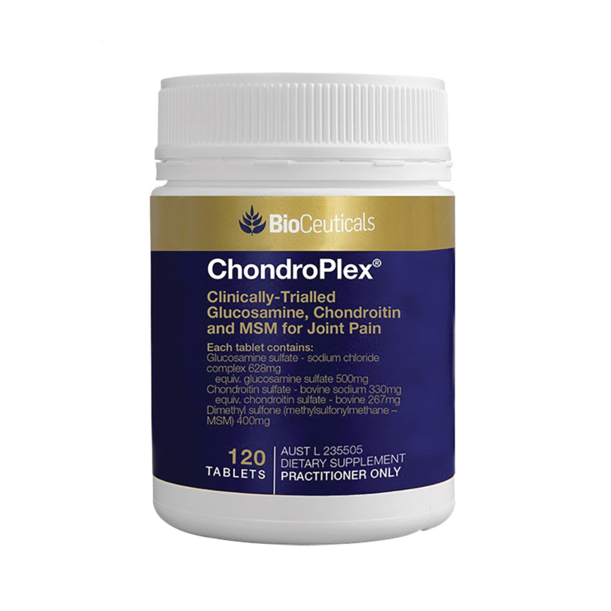 image of BioCeuticals ChondroPlex 120t on white background 