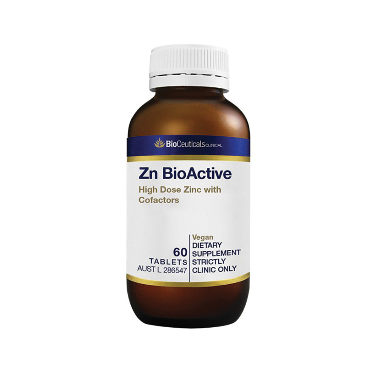 image of BioCeuticals Clinical Zn BioActive 60t on white background 