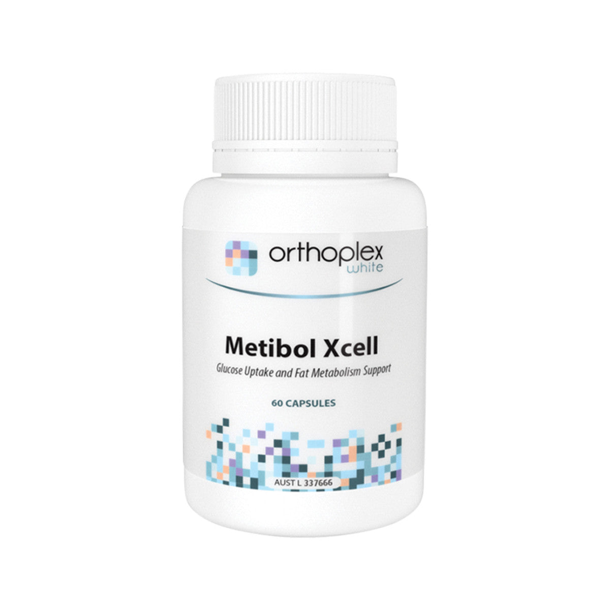 image of Orthoplex White Metibol Xcell 60c on white background 