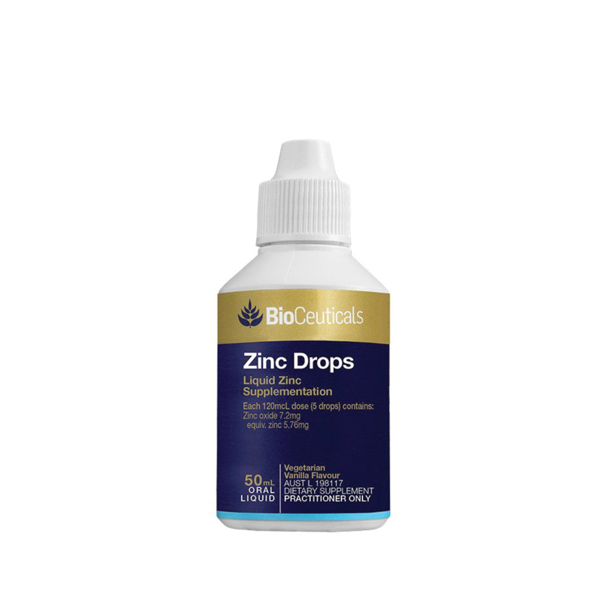 image of BioCeuticals Zinc Drops 50ml on white background 