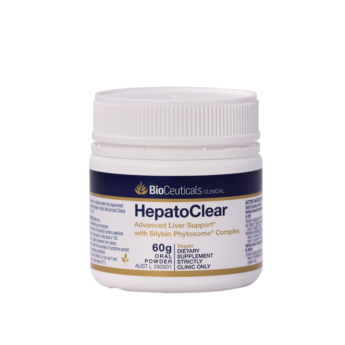 image of BioCeuticals Clinical HepatoClear 60g on white background 