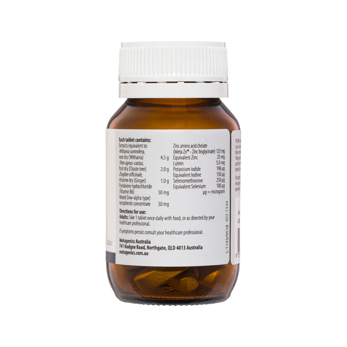 Image of Metagenics P-Lift 30t on white background