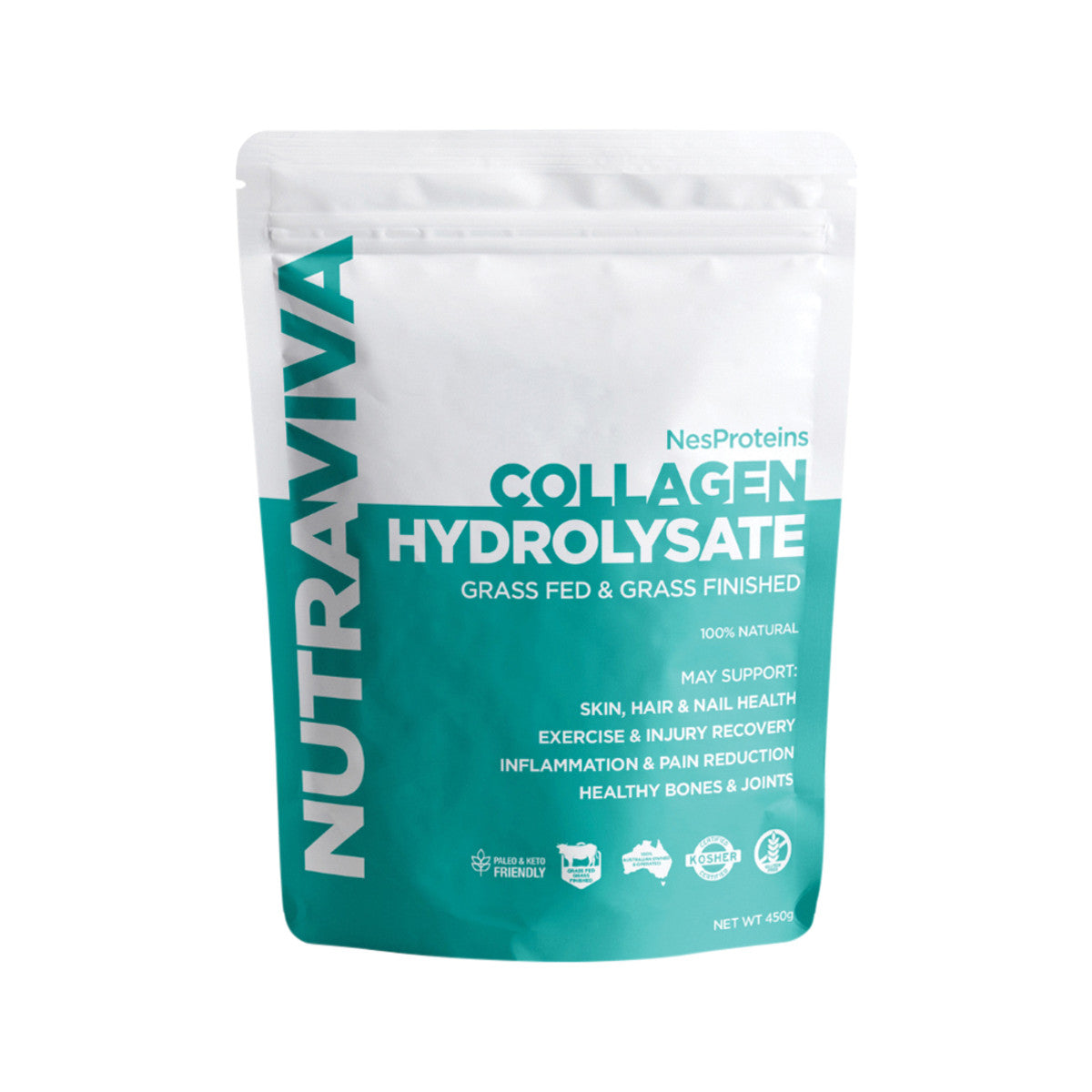 image of NutraViva NesProteins Collagen Hydrolysate (Beef) 450g on white background 