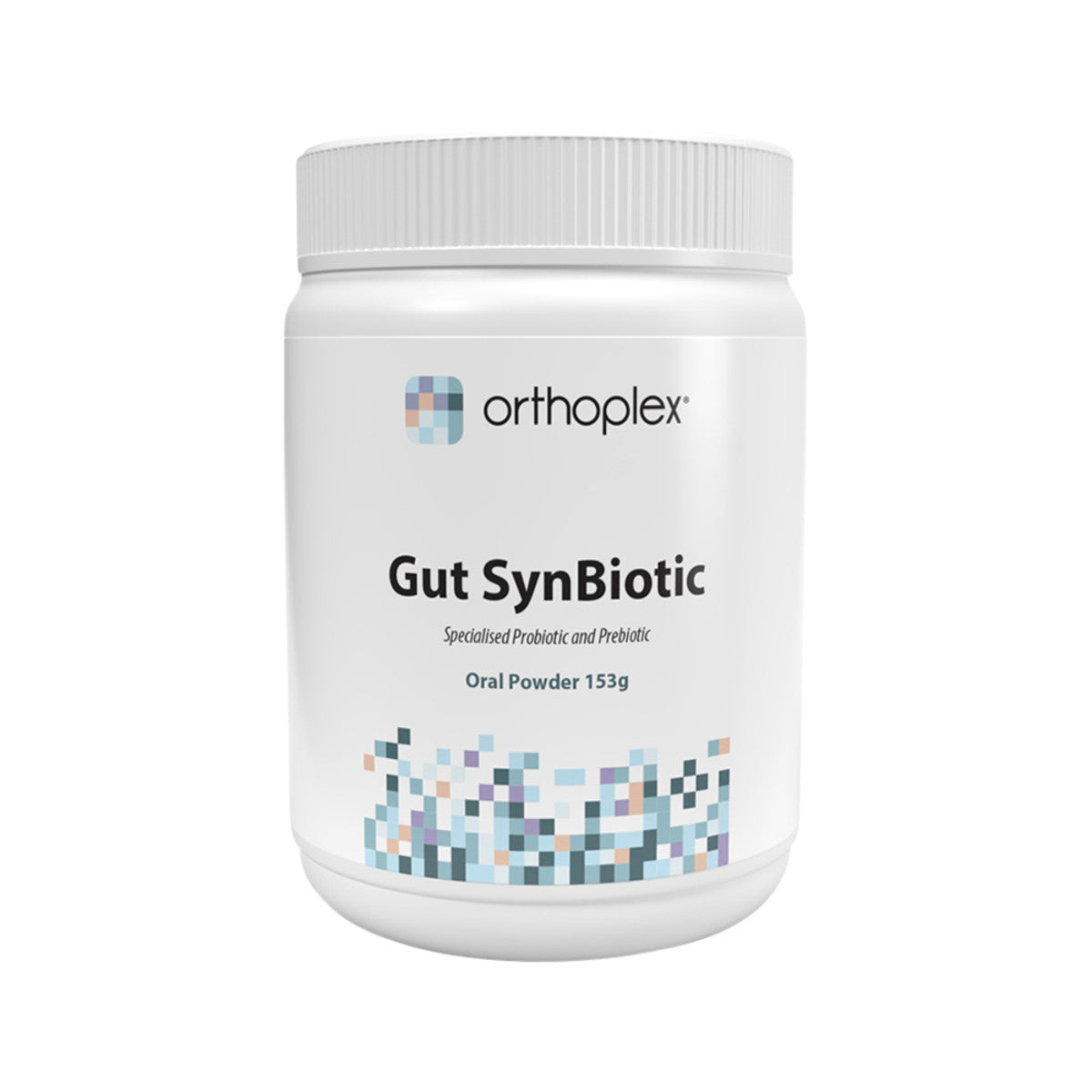 image of Orthoplex White Gut SynBiotic Oral Powder 153g on white background