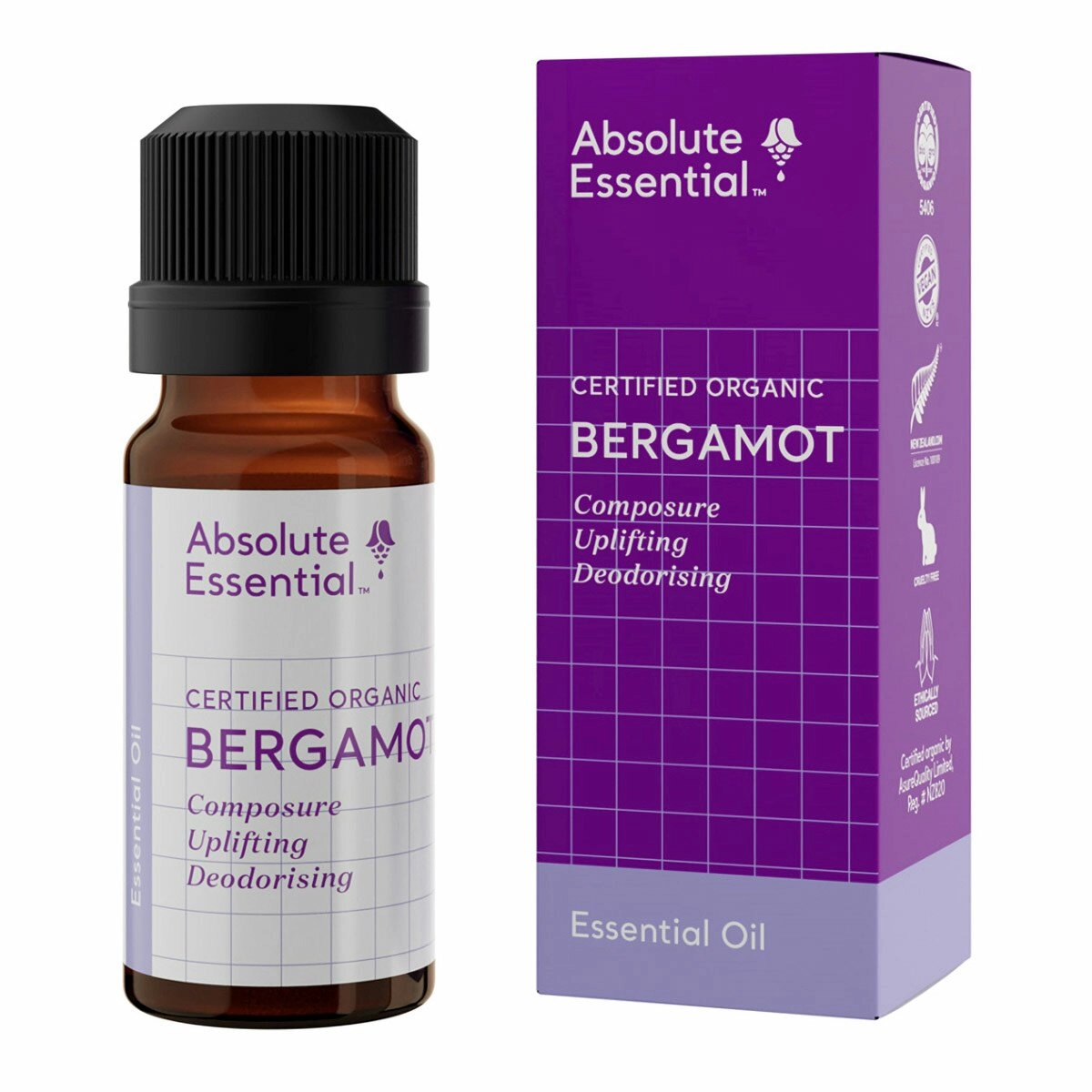 image of Absolute Essential Bergamot 10ml mon white background 