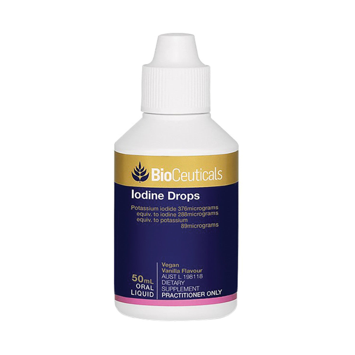 image of BioCeuticals Iodine Drops 50ml on white background 