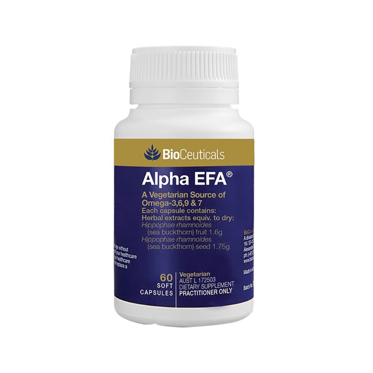 image of bioceuticals Alpha EFA 60c on a white background