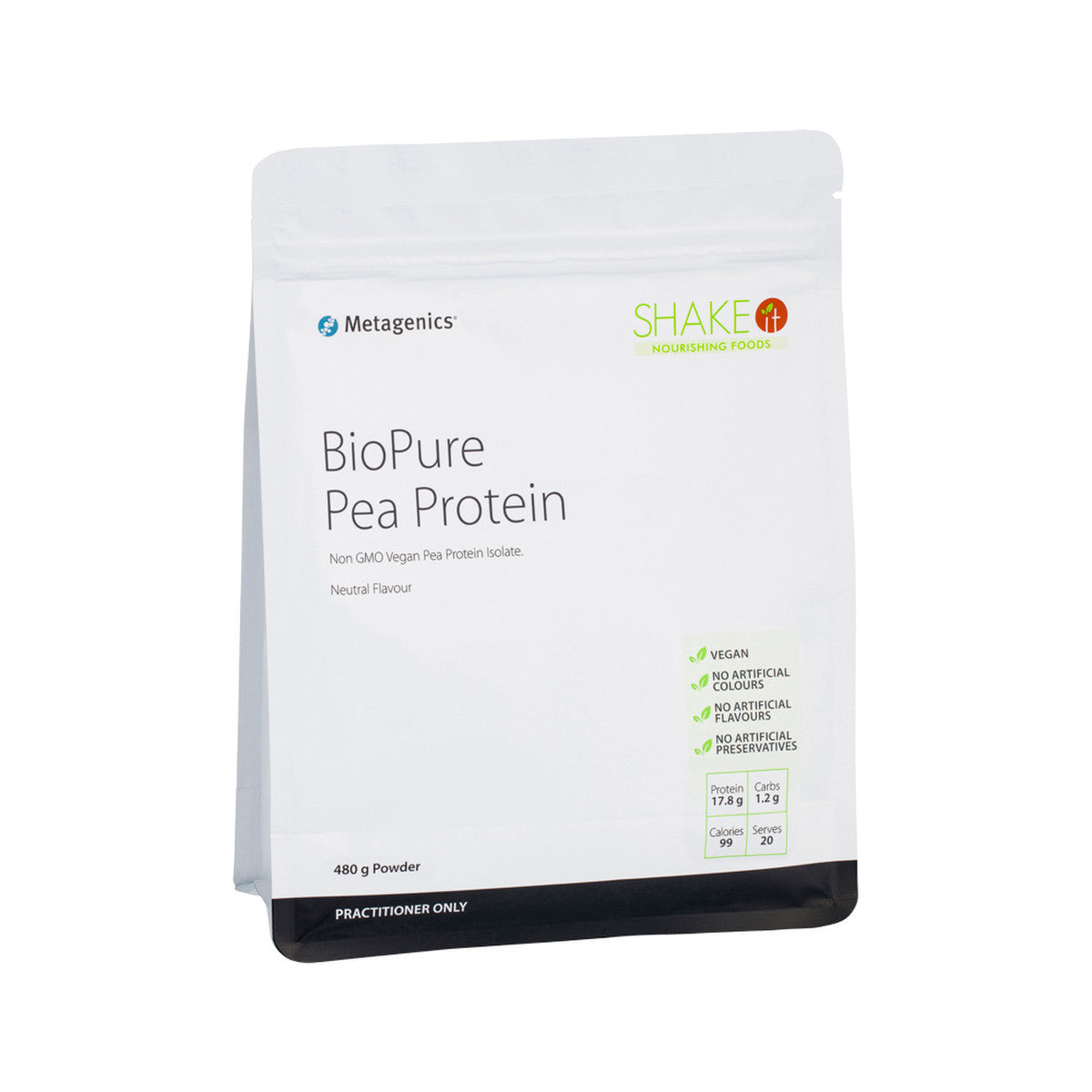 image of Metagenics BioPure Pea Protein 480g on white background