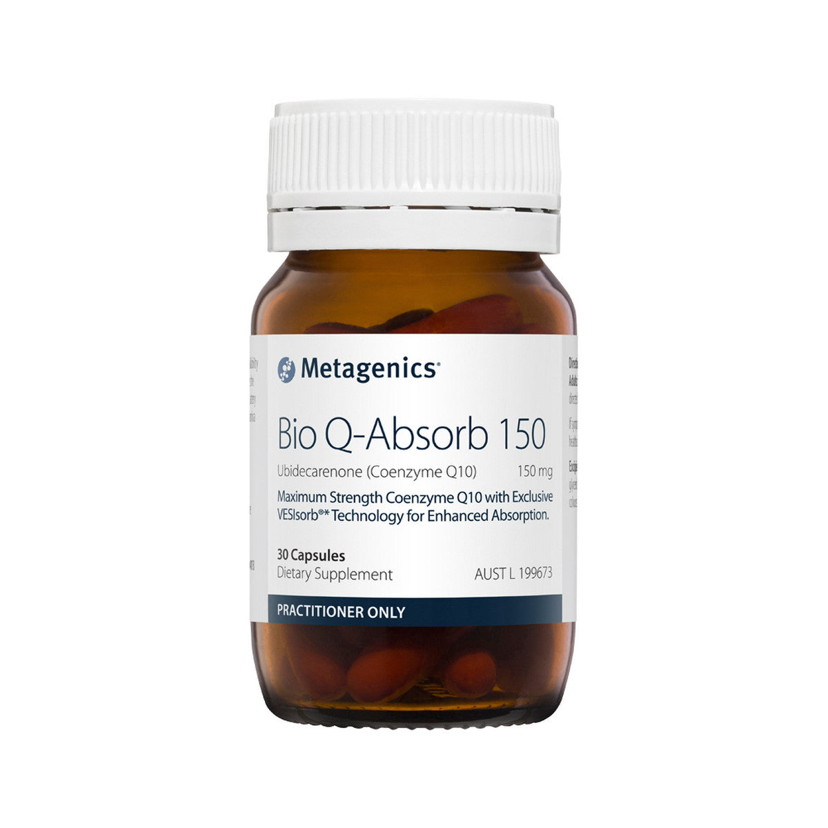 image of Metagenics Bio Q-Absorb 150 30c on white background
