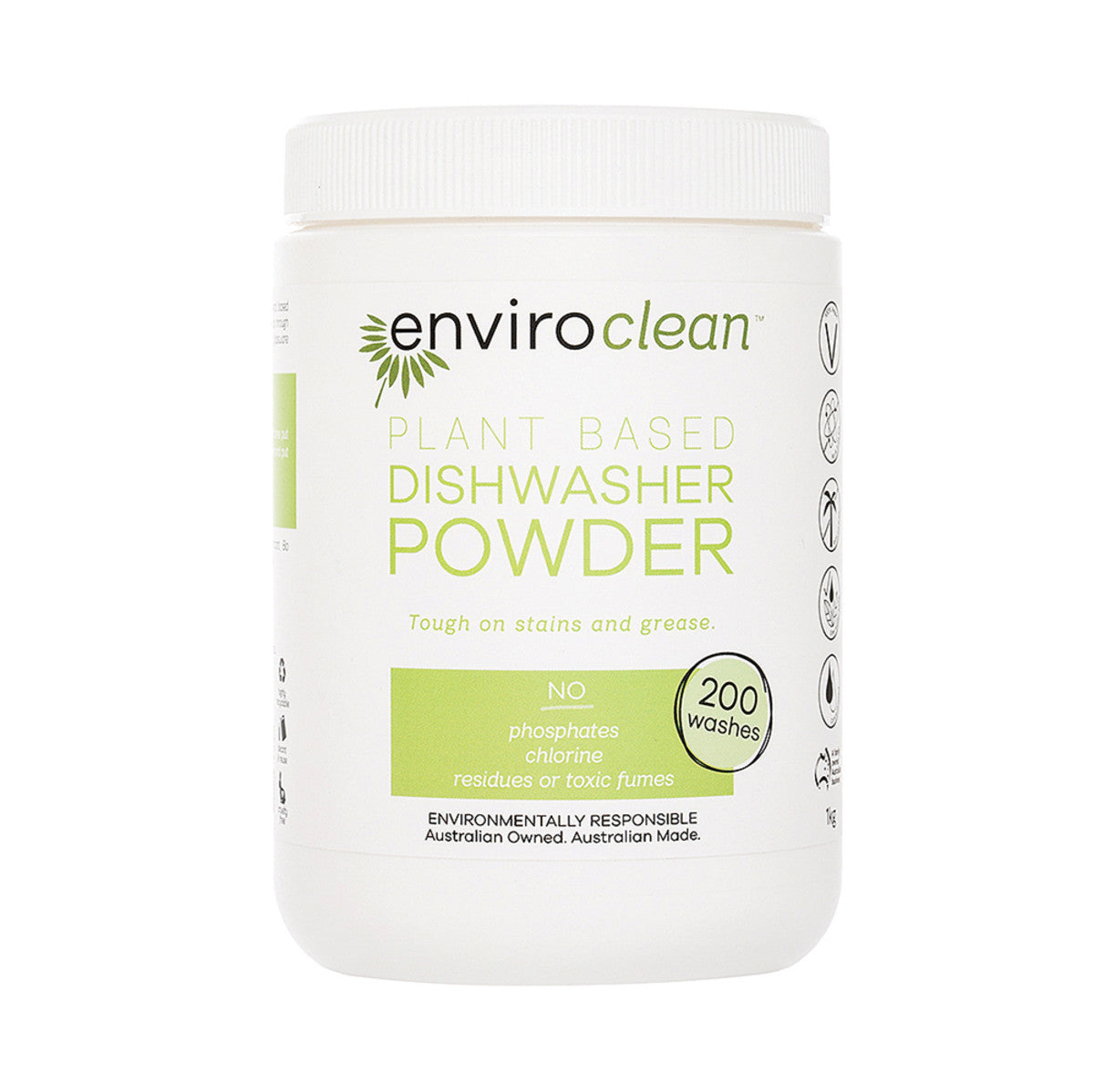 image of EnviroClean Plant Based Dishwasher Powder 1kg on white background