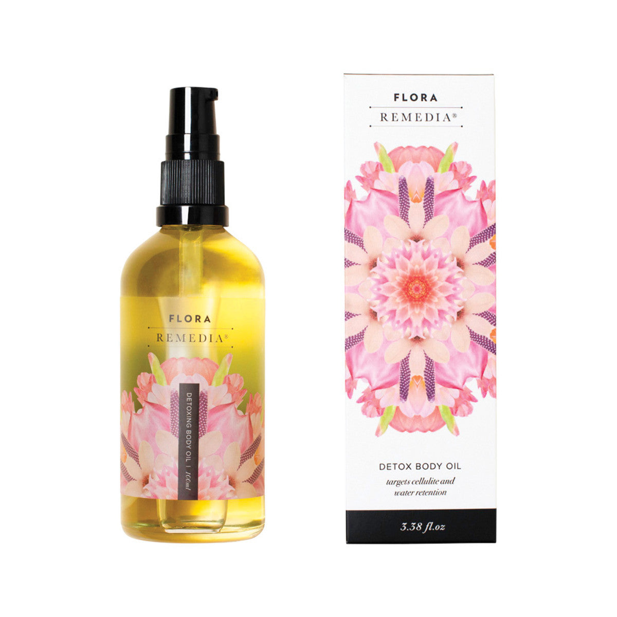 image of Flora Remedia Detox Body Oil 100ml on white background 