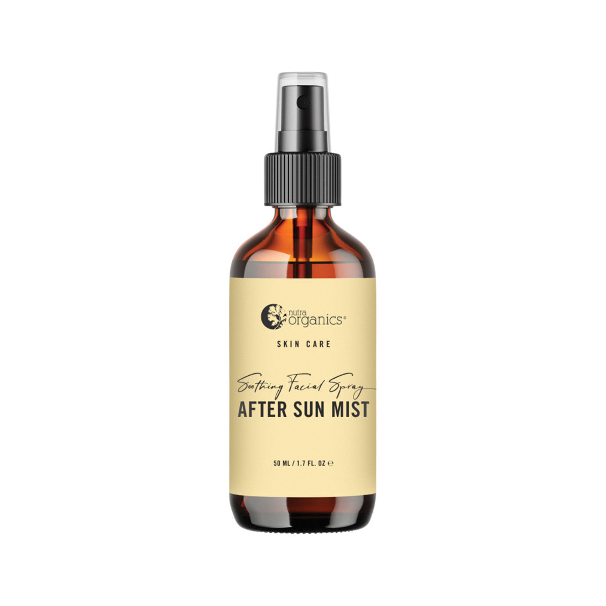image of Nutra Organics Skin Care Soothing Facial Spray After Sun Mist (Citrus Flower) 50ml on white background 