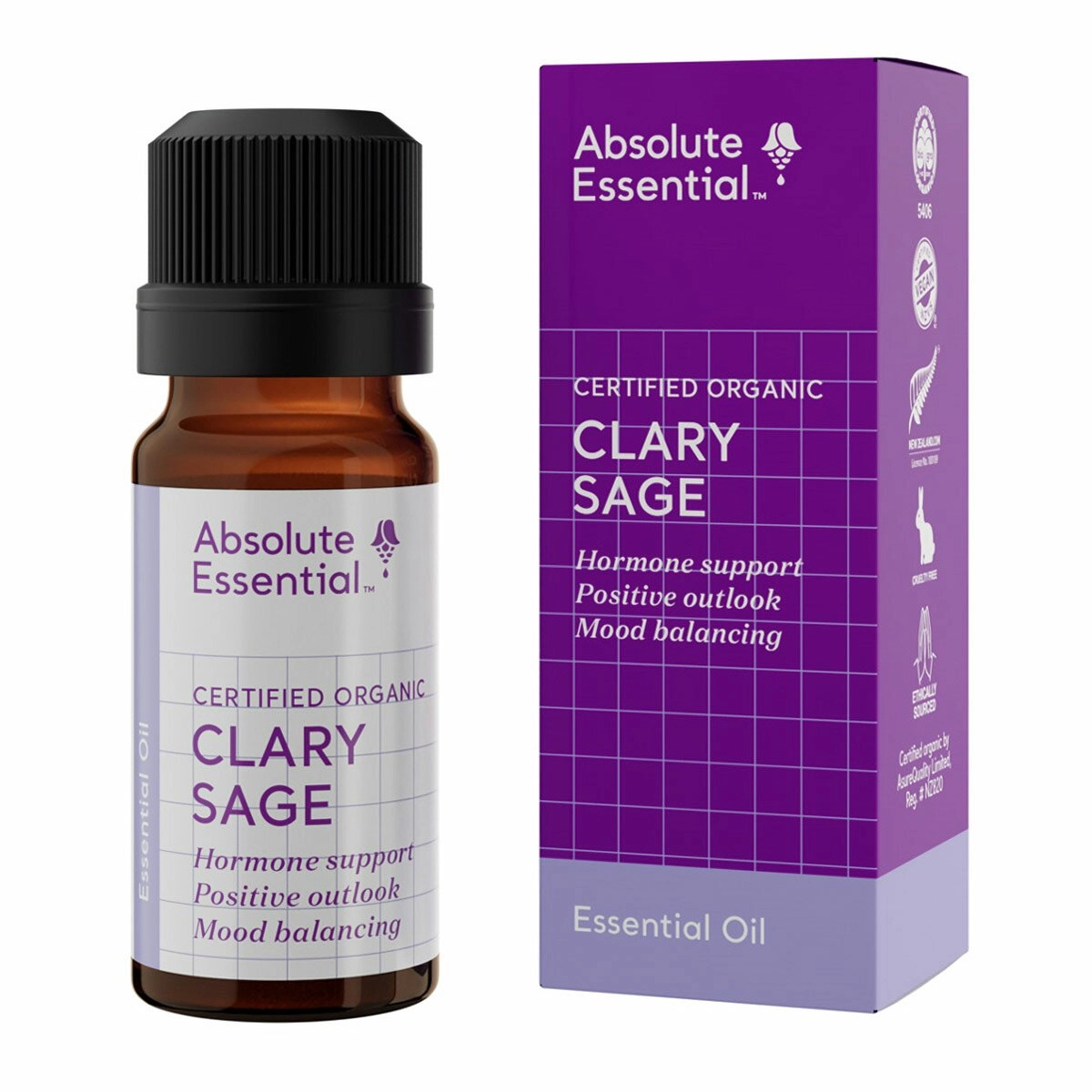 image of Absolute Essential Clary Sage 10ml on white background 