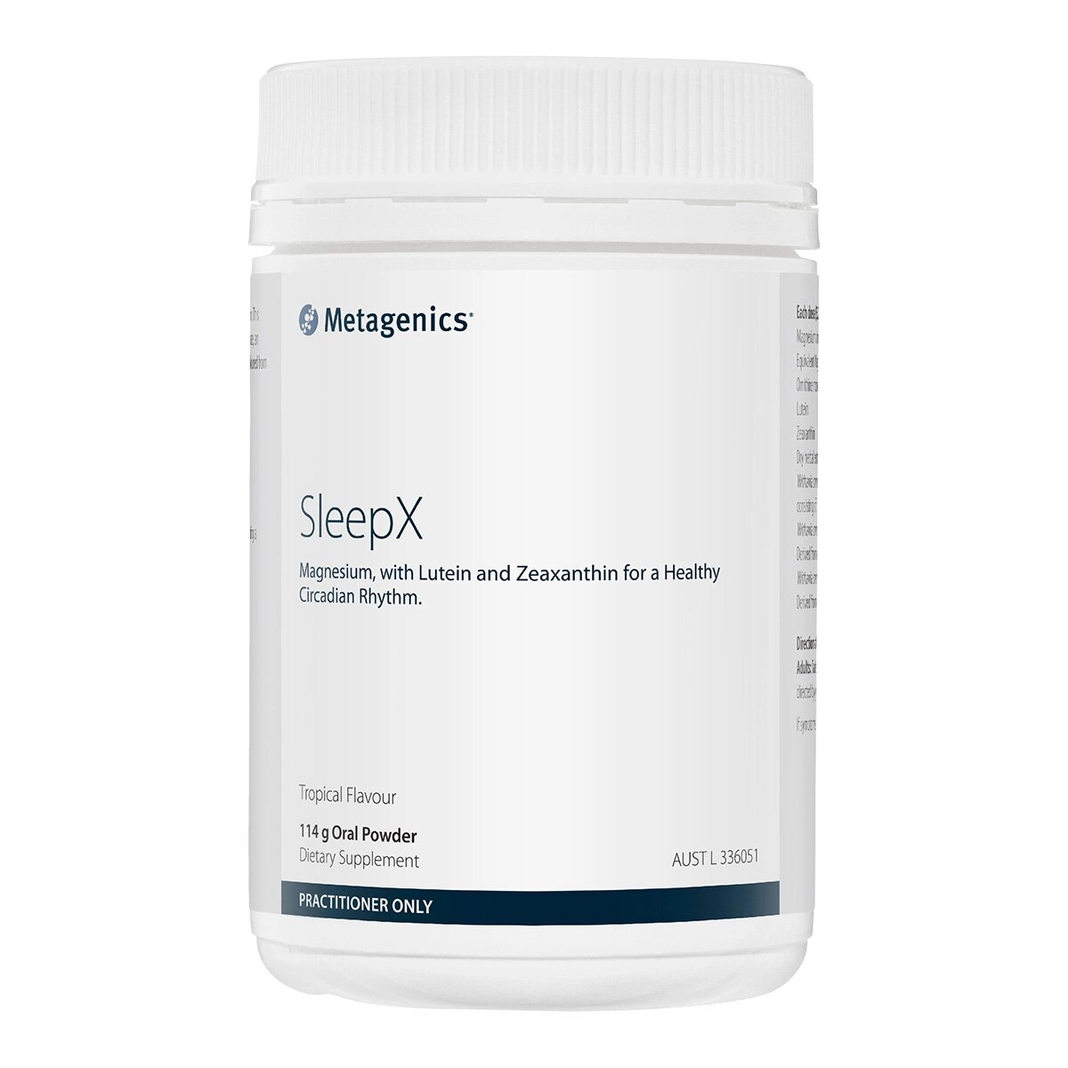 image of Metaenics Metagenics SleepX Tropical 114g on white background