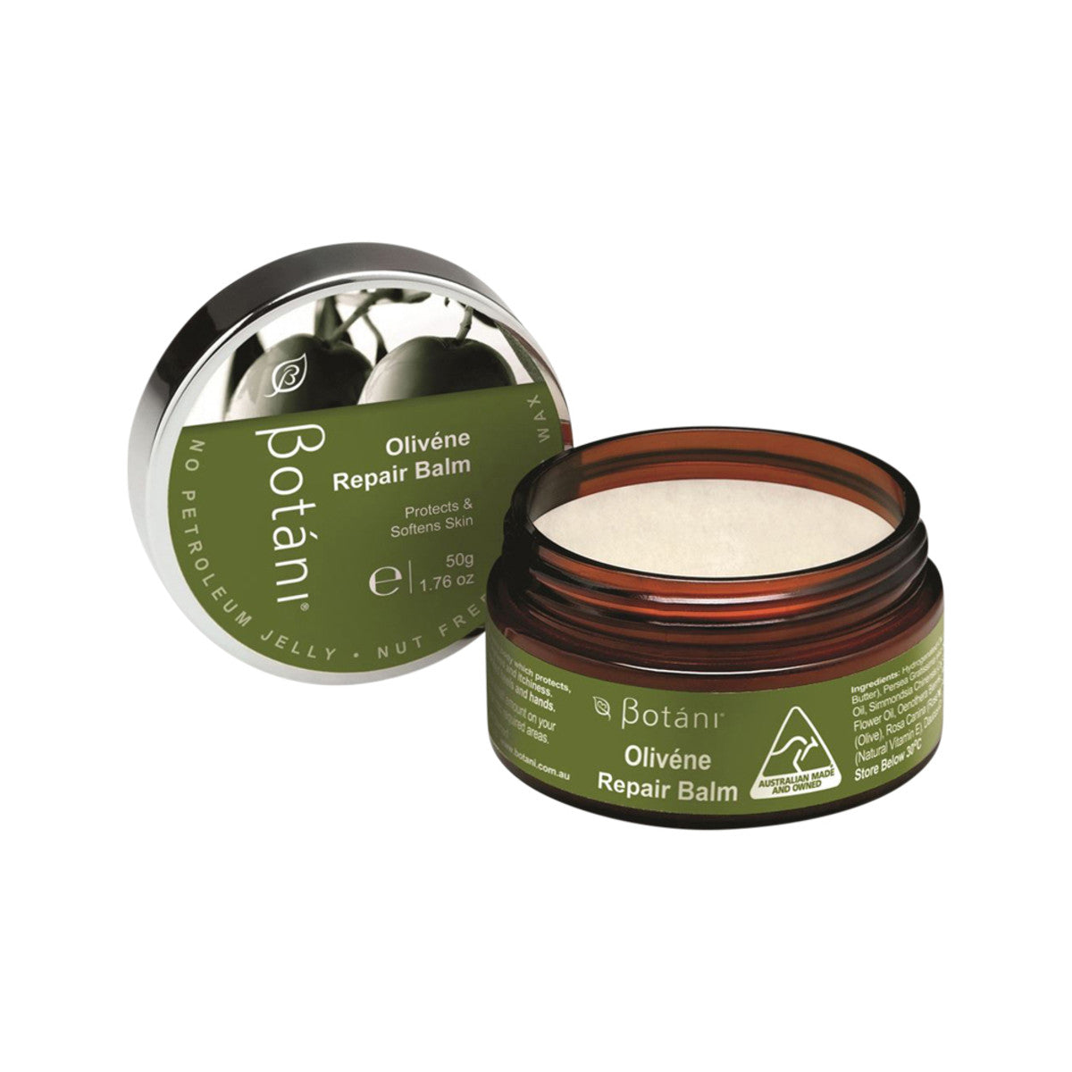 image of Botani Olivene Repair Balm 50g on white background 