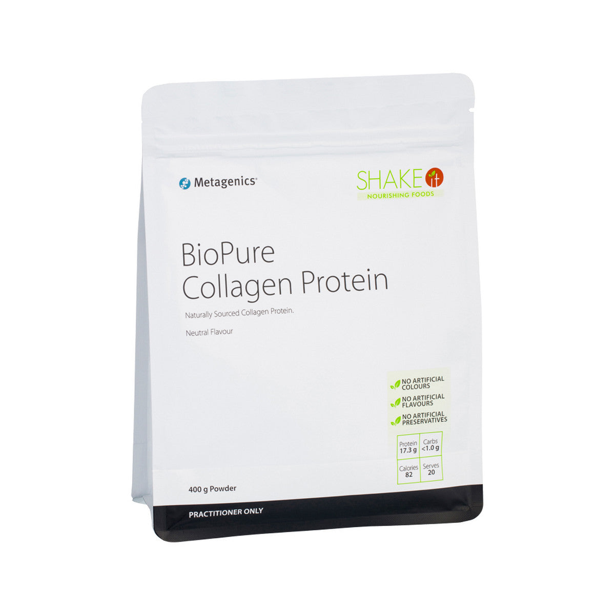image of Metagenics BioPure Collagen Protein 400g on white background