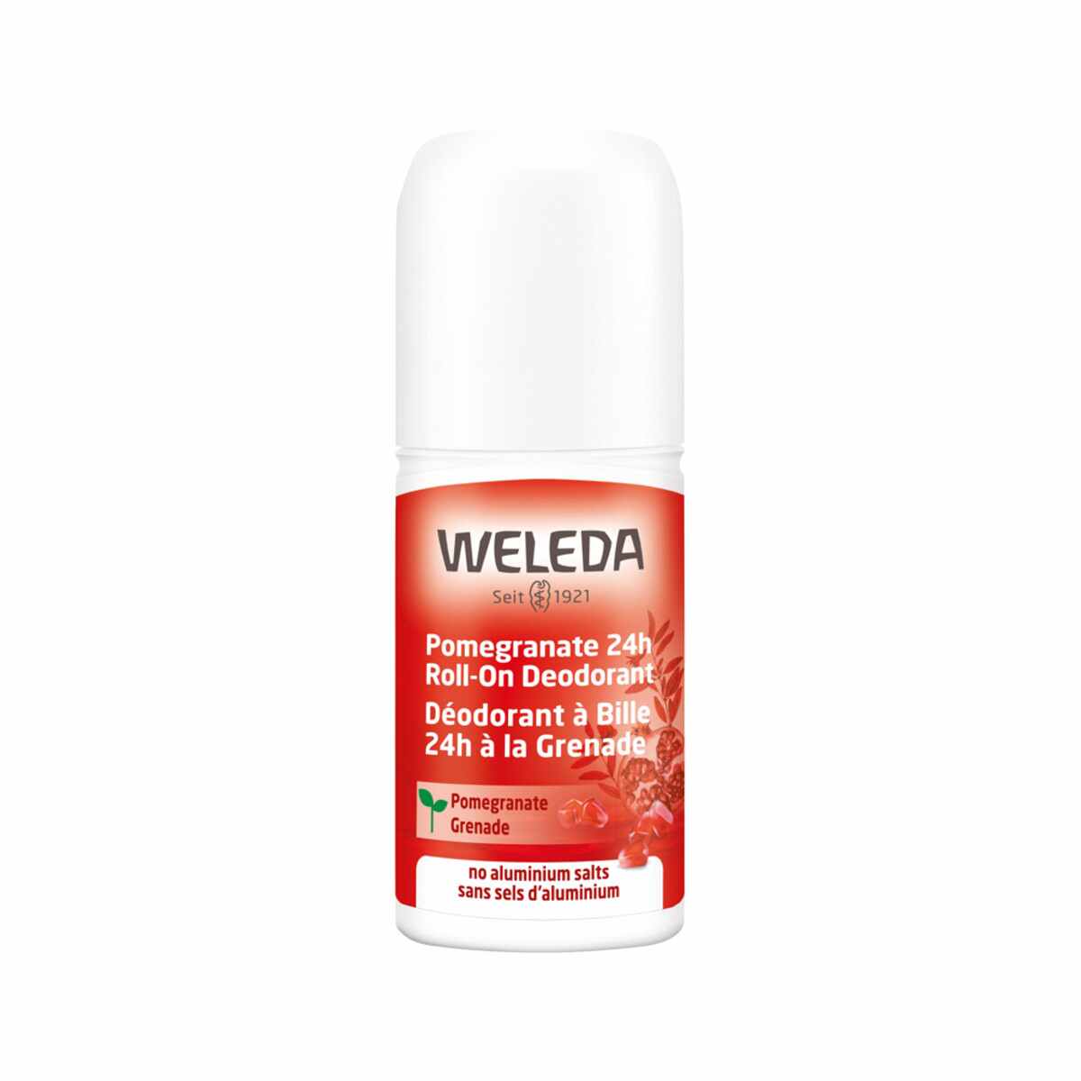 image of Weleda 24hr Deo Roll-On Pomegranate 50ml on white background 