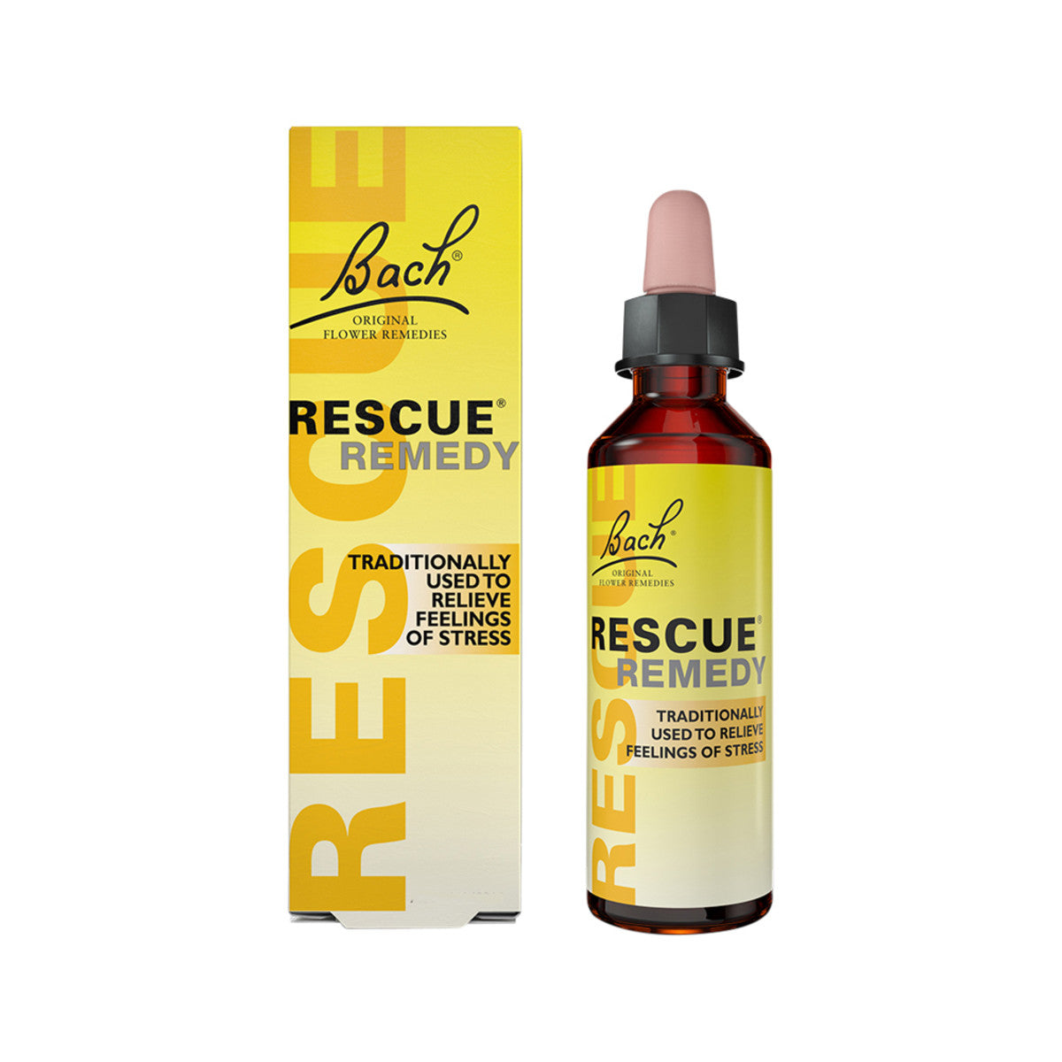 image of Bach Flower Remedies Rescue Remedy Drops 20ml on white background 