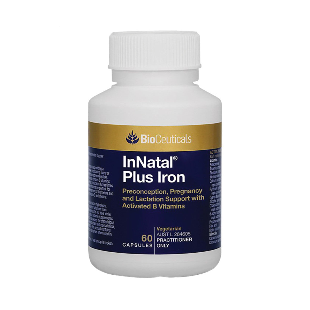 image of BioCeuticals InNatal Plus Iron 60c on white background 