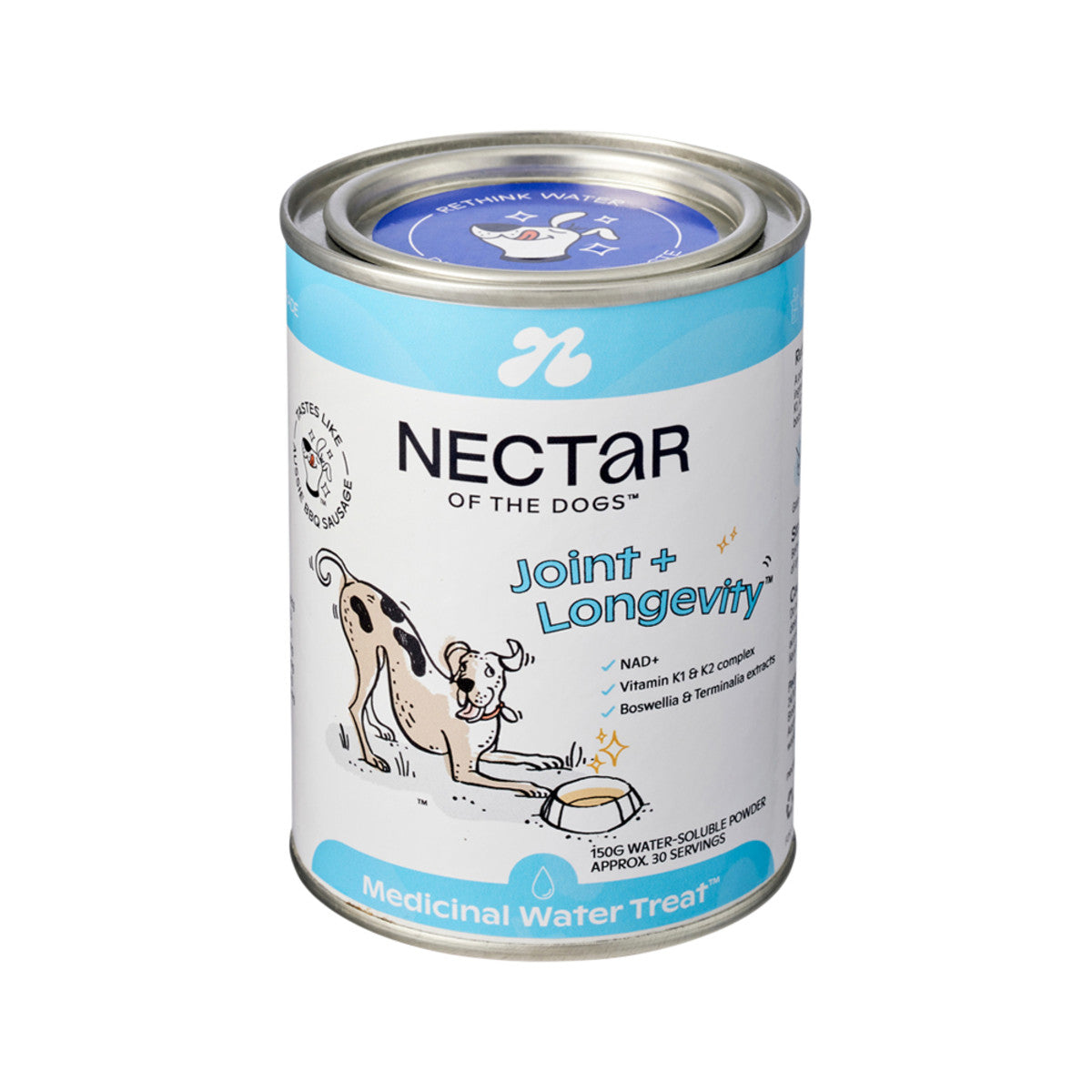 image of Nectar Of The Dogs Joint + Longevity (Medicinal Water Treat) Soluble Powder 150g on white background