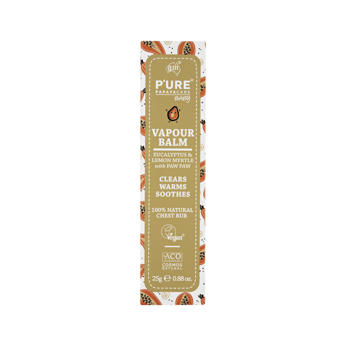 P'URE Papayacare Baby Vapour Balm (Eucalyptus & Lemon Myrtle with Paw Paw) 25g
