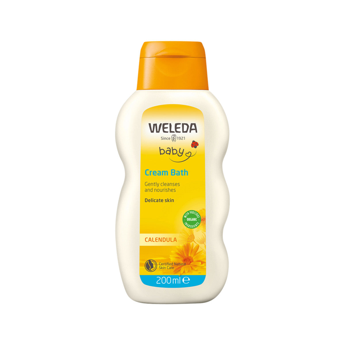 image of Weleda Baby Cream Bath Calendula 200ml on white background