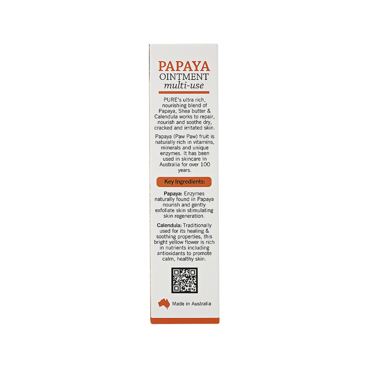 image of P'URE Papayacare Papaya Ointment Multi-Use (Paw Paw with Calendula) 25g on white background