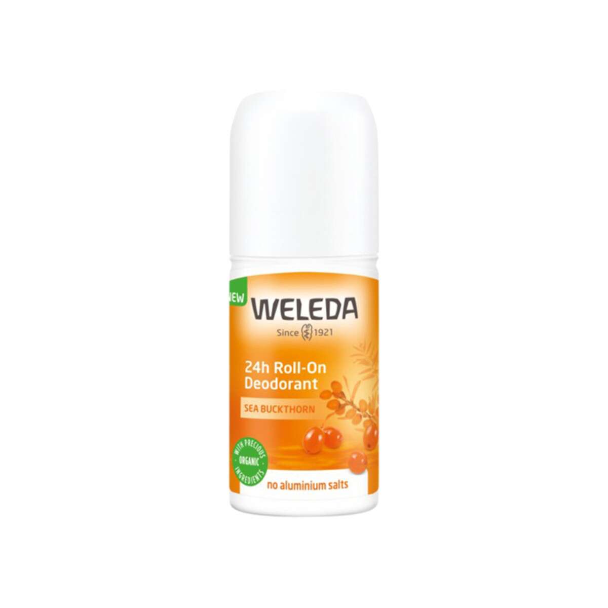 image of Weleda 24hr Roll-On Deodorant Sea Buckthorn 50ml on white background