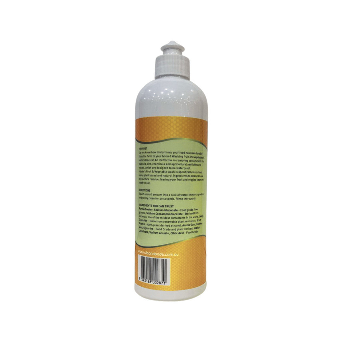 image of Abode Fruit & Veggie Wash 500ml on white background