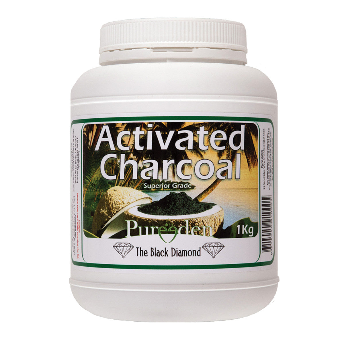 image of Pure Eden Activated Charcoal 1kg on white background