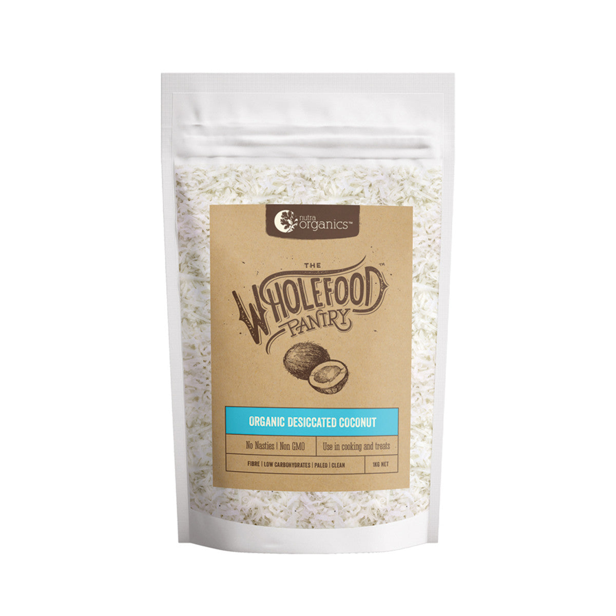 Nutra Organics Wholefood Pantry Organic Desiccated Coconut