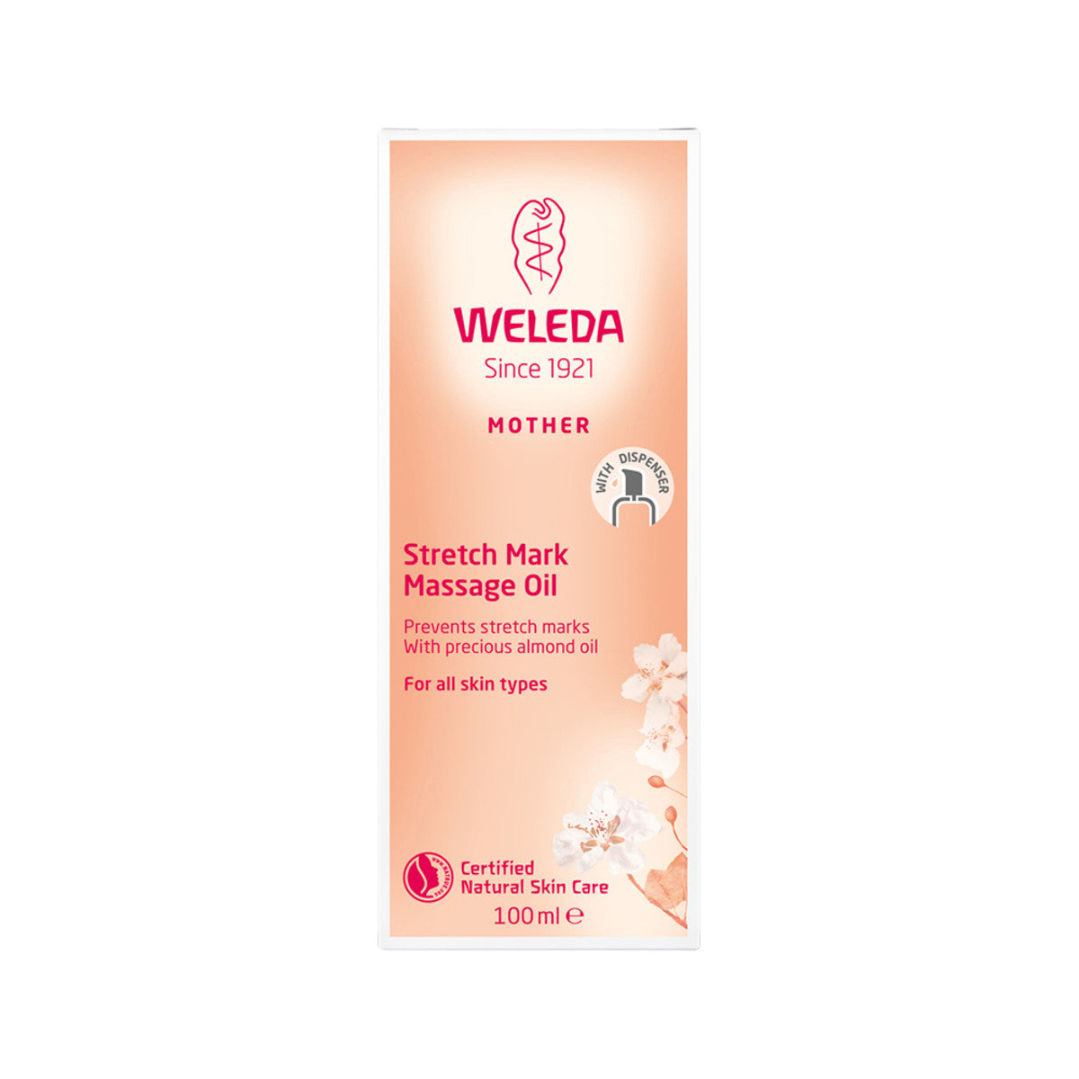 image of Weleda Massage Oil Stretch Mark 100ml on white background 